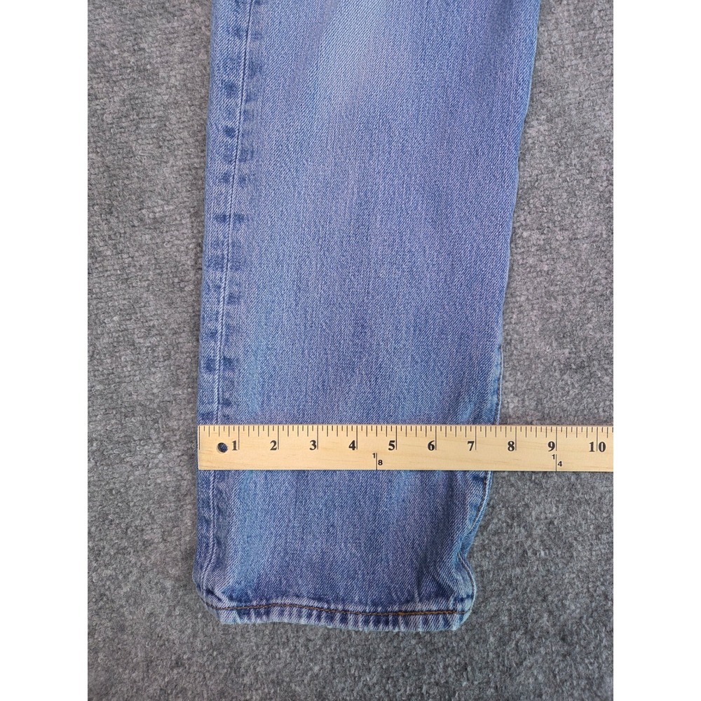 Levi's 501 Original Fit Jeans Mens 33x32 Blue Medium Wash Straight Leg Denim - Picture 11 of 11